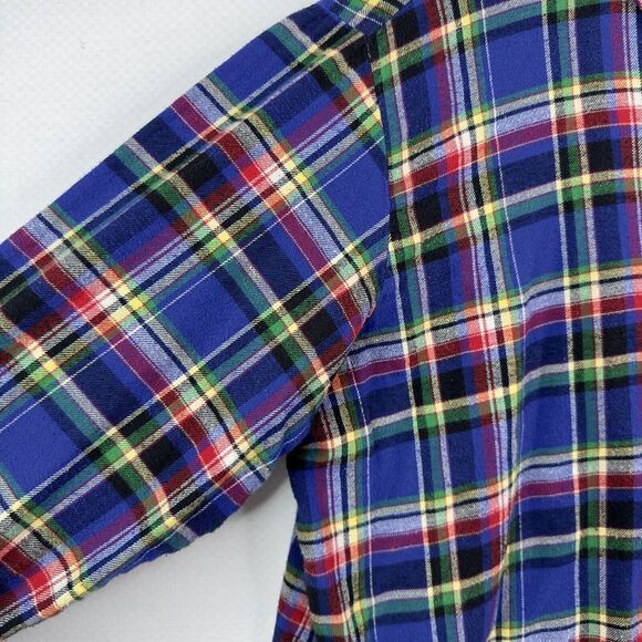 Lauren Ralph‎ Lauren Flannel Shirt Womens 3XL Blue Red Green  Plaid LRL Logo - Picture 4 of 9